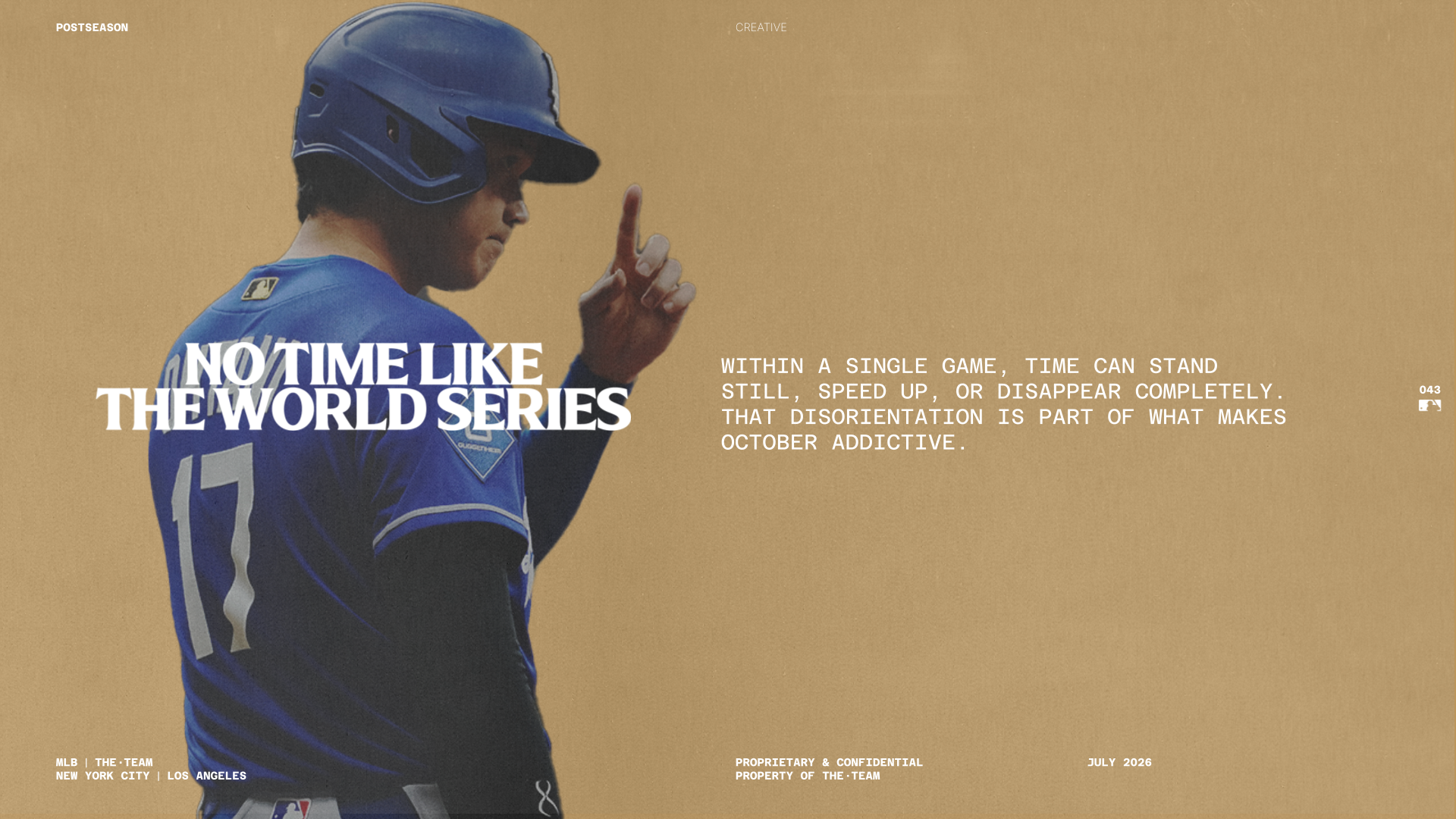 No time like the World Series — time can stand still, speed up, or disappear completely.
